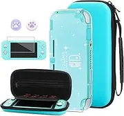 HYPERCASE Carrying Case Compatible with Nintendo Switch Lite, Hard Shell Portable Travel Storage Bag with 8 Game Cards Holders, Protective Cover Case for Nintendo Switch Console & Accessories Green.