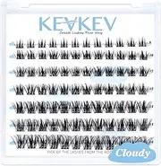 Lash Clusters 84 Pcs Cluster Lashes Individual Lashes Natural Look DIY Lash Extension Lashes That Look Like Extensions Wispy Lashes Eyelash Clusters Thin Band & Soft (Cloudy,D-8-16mix)