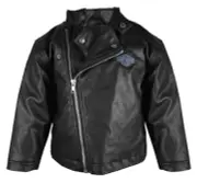 Harley-Davidson Baby Boys' B&S Logo Faux Leather Infant Biker Jacket - Black