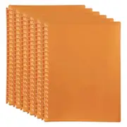 6PK Marbig 20-Pocket A4 Refillable Document Display Book - Translucent Orange