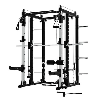 Premium Grade Smith Machine Squat Rack Lat Pull Down Crossover Machine