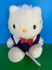 10 inch VINTAGE DANIEL(1999) Sanrio Hello Kitty Plush from Japan-ship free