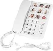 Telephones for Seniors, Dementia Phone for Seniors - 9 Picture Memory Corded Landline Telephone for Elderly - One-Touch Dial, 110dB+ Amplified Ringer -Home Phones for The Visually Impaired, Alzheimer