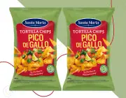 2 x Santa Maria Tortilla Chips Pico de Gallo - Crispy & Flavorful Snack, 185g