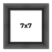 7x7 Contemporary Black Wood Frame with UV Acrylic and Acid Free Foam Board
