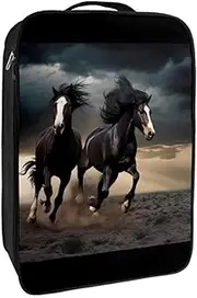 [YTYVAGT] Shoe Bags for Travel,Travel Shoe Bags for Packing,Shoe Travel Bag,Black Horse Running Cloudy