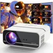 DBPower C16 Movie Projector -4K -5G WiFi-Two-Way Bluetooth, 600ANSI FHD- 1080P