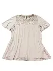 BNWT! Jodifl Los Angeles Light Mauve Short Sleeve Lace Detail Top - Small
