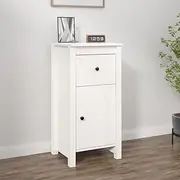 Sideboard White 40x35x80 cm Solid Wood Pine Dining Storage