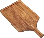 WATIIFUFU Wooden Steak and Pizza Serving Board Charcuterie Tray Handle Sturdy and Cutting Board for Kitchen Adds Style to Your Dining Table