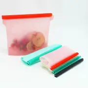 4PCS Silicone Food Preservation Storage Bags Food Fresh Sealer Pouch Zip Lock