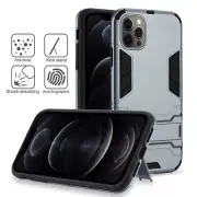 Tough Defender Shockproof Phone Cover Case for Apple iPhone 12/12 Pro 6.1" ,Grey
