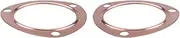 CAREG 2PCS 3" Automotive Copper Header Exhaust Collector Gaskets Reusable Replacement Compatible with SBC BBC 302 350 454 383 RS-EG002 (Color : Gold)
