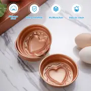 3 Pcs Stainless Steel Egg Poacher Cups with Rack Heart Shape Poached Egg◍