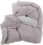 [WESIEVYA] Men's Women's Warm Cycling Skiing Hat Faux Fur Ear Flaps Cold Weather Cap Light Grey