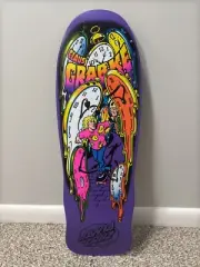 Santa Cruz Claus Grabke Melting Clock Reissue Skateboard Jim Phillips Art NOS