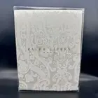 VTG Ralph Lauren Home 90” Round Tablecloth Thoroughbred Paisley Portrait White