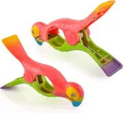Beach Towel Holders For Vacation Bliss, Portable Towel Clips, Colorful, Decorative, Durable Plastic, Innovative Wide-Mouth Design, 2PCS, For Beach