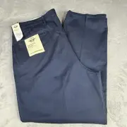 Dockers Pants Mens 38x32 Original Blue Khaki Relaxed Fit Pleated Cotton New $88