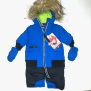 New Canada Weather Gear Blue Snowsuit 3-6MO