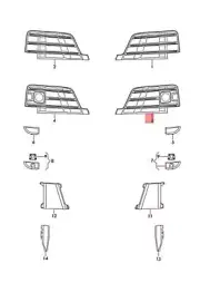 NEW AUDI Q7 4MB 4MG AIR GUIDE GRILLE ANTHRAZIT/CHROM 4M0807681GGXF ORIGINAL