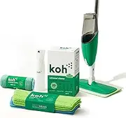 Koh Surface & Spray Mop Starter Kit | All-in-One Cleaning System for 20+ Surfaces | Glass, Wood & Textile Safe