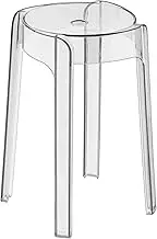 Takeda Corporation [Stacked, Fashionable, Transparent] Clear 11.0 x 11.0 x 17.9 inches (28 x 28 x 45.5 cm) Stacking Chair Chiado SU-2