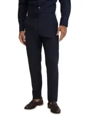 [Oxford] Coleridge Washable Wool Suit Trousers in Navy
