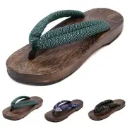 Stylish Mens Japanese Geta Clogs Flip Flops Thong Sandals in Trendy Design