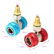 Adjuatable Connector Adapter High/Low 2PCS AC R134A Quick Coupler Manifold Gauge