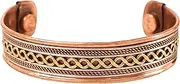 Touchstone Indian Hand Crafted Healing Copper Bracelet Chakra Jewelry Cuff Gift Women Men.