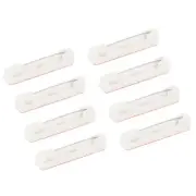 50Pcs Safety Bar Pins 31mm Adhesive Brooch Clasp Pin Backs for ID Badges, White