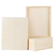 8 Pack Wood Panels 11 x 14 inch Wooden Canvas Board Unfinished Wooden Panel B...