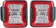 LED Tail Light Taillight Assembly Rear Lamps Brake Reverse Light Daytime Running Lights ，Compatible With Jeep Wrangler JK 2007-2018(EUR Version Clear)