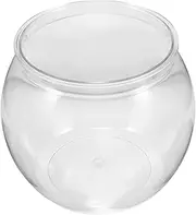 LIGHTAOTAO Transparent Fish Bowl Durable Round Plastic Aquarium for Goldfish Turtles Shrimp Easy Maintenance Micro Landscape Decorative Vase for Home Office