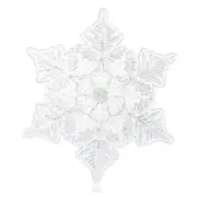 Snowboard Stomp Pad, 3D Clear Snowflake Snowboarding 5.11" x 5.9" Transparent
