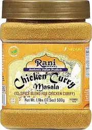 Rani Chicken Curry Masala Indian 13-Spice Blend 17.5oz (1.1lbs) 500g PET Jar ~ All Natural | Vegan | No Colors | Gluten Friendly | NON-GMO | Kosher | Indian Origin