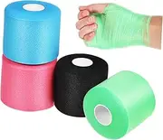 Beavorty 4Rolls Pre Wrap Athletic Tape Skin Friendly Underwrap for Wrists Ankles Hair and Sports High Elasticity Comfortable Sponge Material