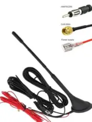 Auto Car Roof DAB/DAB+ Radio Amplified Antenna AM/FM SMA Male Connector 5m Cable (for: Honda)