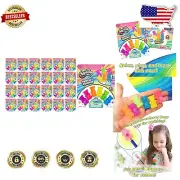 Fun Assorted Rainbow Mini Gummi Bears Pencil Toppers - 24 Bulk Stress Relief