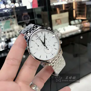 全瑞士??制！原裝正品【 Tissot 天梭】42mm三眼計時男錶.日期顯示.藍寶石鏡面.生活防水.全球印章可聯保兩年專櫃售價14500元