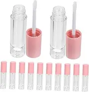 12pcs Lipstick Bottle Sparkly Lip Gloss Lip Gloss Clear Tube Glosses Lip Tube Glitter Balm Toothpaste Dispenser Foaming Matte Liquid Lipstick Empty Lip Gloss Container Plastic Pink