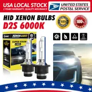 2x D2S 35W 6000K HID Xenon Replacement Low/High Beam Headlight Lamp Bulbs White