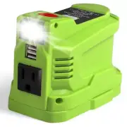 120V/AC Dual USB Powered Inverter Generator Worklight for Ryobi 18V Battery