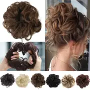 Curly Synthetic Ponytail Scrunchie Hairpiece Chignon Updo Elastic Hair Bun