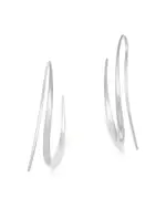 Georg Jensen Sterling Silver Offspring Threader Hoop Earrings