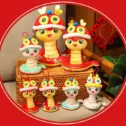 2025 Snake Year Mascot Plush Toy Cartoon Small Mascot Snake Plush Small~