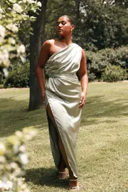 [PUP3] Nadia One Shoulder Maxi Dress - Sage 4 sage