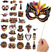 Baluue 1 Set Photo Props Prom New Years Party Gear Decor Supplies Eve Props Colorful Funny New Year Party Favors Photo Wedding Novelty into Decorations Year’s Festive Paper