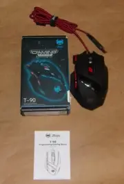 Zelotes T90 Gaming Mouse 9200 DPI, 8 Buttons Multi-Modes LED Lights USB Gaming